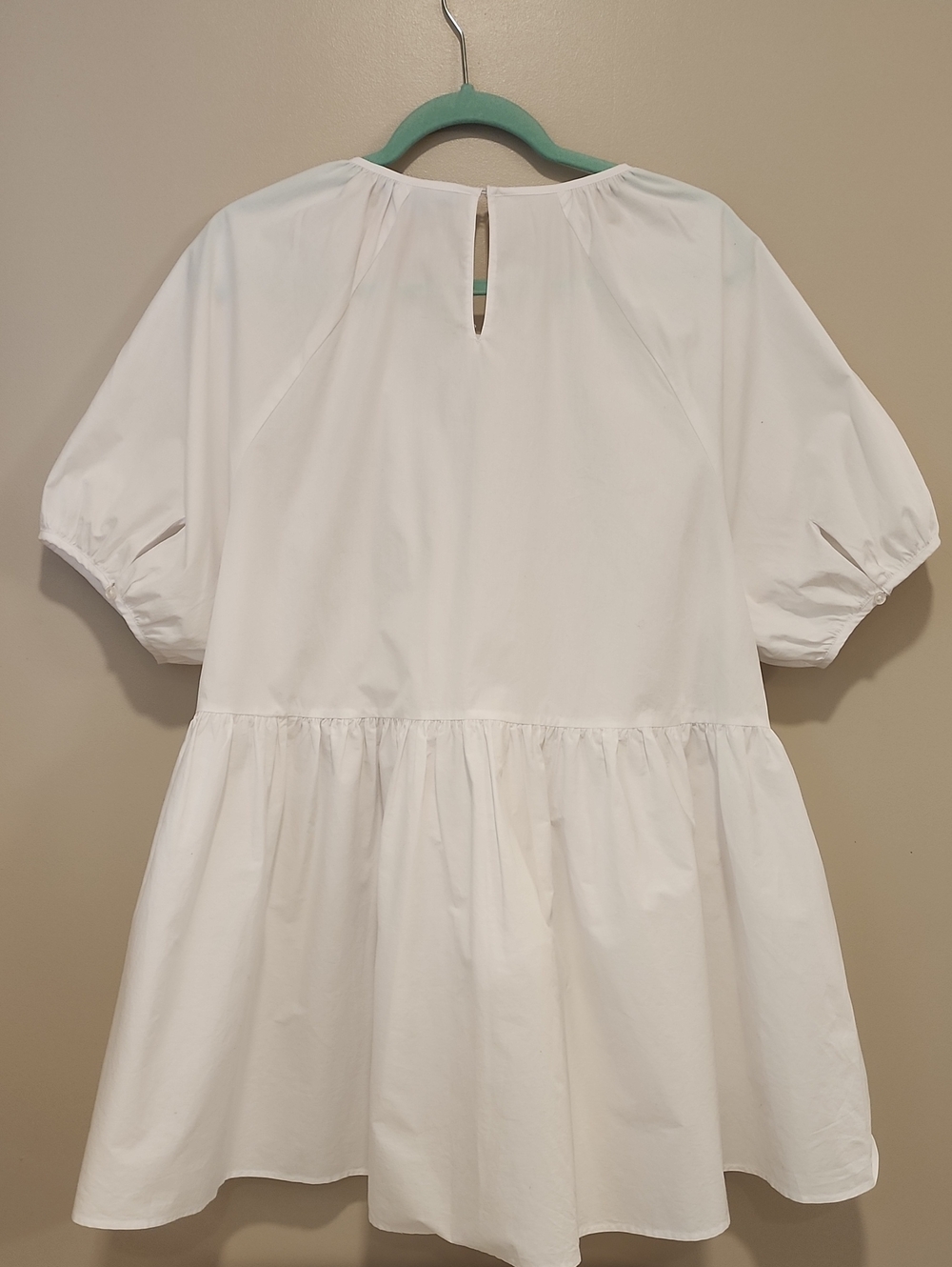 Hill House Francesca Blouse Baby Doll White Cotton Puff Sleeves size XL NWT - Picture 8 of 8